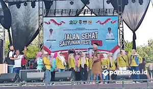 Kemeriahan HUT Desa Mekarmukti Cisaga, Ada Jalan Sehat hingga Grup Band Utopia