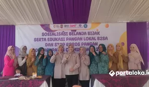 Dinas Pertanian dan Ketahanan Pangan bersama TP PKK Ciamis Gelar Gerakan Pangan Murah dan Sosialisasi Belanja Bijak