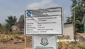 Pemasangan Spanduk Pendampingan Kejagung RI pada Proyek Revitalisasi Sekolah Kota Banjar Disoal