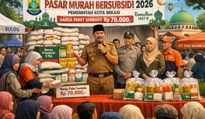 Jaga Daya Beli Saat Ramadan, Wali Kota Bekasi Resmikan Pasar Murah Bersubsidi 2026