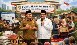 Perkuat Akurasi Data Kemiskinan, Menteri Sosial dan Plt Bupati Bekasi Sosialisasikan DTSEN