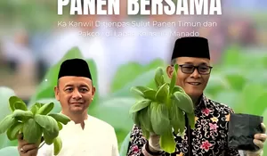 Kalapas Manado Panen Timun dan Pakcoy Bersama Kakanwil Ditjenpas Sulawesi Utara