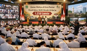 Gema Wahyu di Kota Patriot, 1.216 Lansia Siap Pecahkan Rekor MURI Menulis Al Qur’an