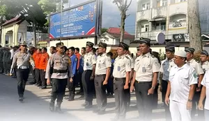 Lapas Padangsidimpuan Hadiri Apel Gelar Pasukan Ketupat Toba 2026 di Mapolres untuk Pengamanan Idul Fitri