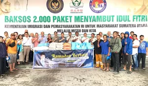Ramadan Berbagi, Kementerian Imigrasi dan Pemasyarakatan Sumut Salurkan 2.000 Paket Sembako untuk Masyarakat