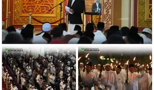Cahaya Obor Dengan Gema Takbir Dan Shalat Hari Raya Idul Fitri 1447 Hijriah Menjemput Kemenangan di "Negeri Seribu Suluk"