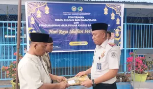 Sebanyak 87 Warga Binaan Lapas Gunungtua Terima Remisi Khusus Idul Fitri
