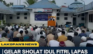 Penuh Khidmat, Pegawai dan Warga Binaan Lapas Kotanopan Laksanakan Sholat Idul Fitri 1447 H