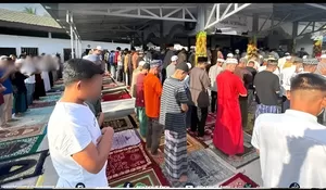 Khidmat, Sholat Idul Fitri di Masjid Al Hidayah Rutan Rantau Berlangsung Penuh Kebersamaan
