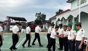Perkuat Kebersamaan Pasca Lebaran, Lapas Muara Teweh Gelar Apel Pagi dan Halal Bihalal Petugas