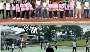 Pegawai dan Dharma Wanita Rutan Rantau Rantau Gelar Jalan Sehat dan Olahraga Voli Bersama, Pererat Kebersamaan