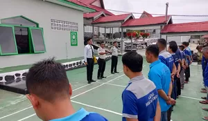 Bangun Budaya Tertib dan Disiplin, Lapas Muara Teweh Gelar Apel Tamping Pagi