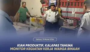 Kalapas Tahuna Lakukan Peninjauan Bengkel Kegiatan Kerja