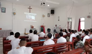 Peringati Jumat Agung, WBP Nasrani Lapas Gunungsitoli Ikuti Ibadah Secara Online