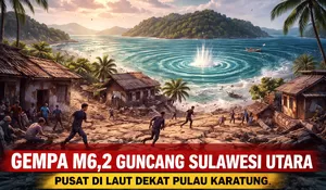 Gempa Magnitudo 6,2 Guncang Sulawesi Utara, Berpusat di Laut Dekat Pulau Karatung