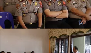 Kapolres Nias Selatan AKBP Agung. S. D.C Melayat di kediaman Almarhum Wakil Ketua DPRD Kota Gunungsitoli