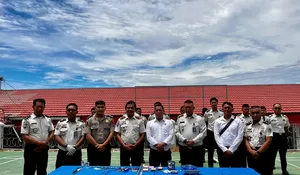 Perkuat Sinergi Aparat Penegak Hukum, Lapas Muara Teweh Gelar Razia Gabungan