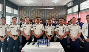 Komitmen Zero Narkoba, Lapas Muara Teweh Gelar Tes Urine Petugas dan Warga Binaan dalam Rangka HBP ke-62