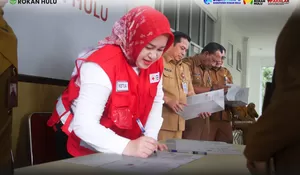 PMI Rokan Hulu Gandeng Seluruh OPD Lewat MOU Strategis Atasi Stok Darah 