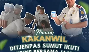 Komitmen Bersih dari Narkoba, Kakanwil Ditjenpas Sumut Ikuti Tes Urine Bersama Jajaran