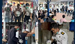Dalam Rangka HBP Ke-62, Lapas Kotapinang Bersama APH Gelar Razia Kamar Hunian Warga Binaan 