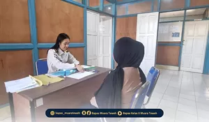Bapas Muara Teweh Terima Klien Baru, Petugas Lakukan Registrasi