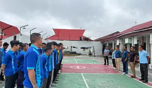 Semarak HBP ke-62, Lapas Muara Teweh Buka Lomba Voli dan Badminton Warga Binaan