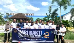 Sambut HBP Ke 62, Lapas Kotapinang Gelar Aksi Bersih-bersih Lingkungan Lapas dan Makam Raja Kotapinang