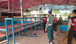 Polresta Sidoarjo Bersama Polsek Sedati dan TNI Tutup Lokasi Judi Sabung Ayam