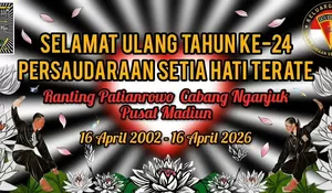 Rayakan Milad ke 24, Warga PSHT Ranting Patianrowo Ramaikan Media Sosial