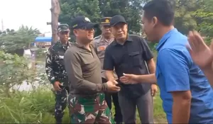 Kunker Brigjen TNI Kohir (Danrem 084/BJ) beserta rombongan Di Desa Penambangan Balongbendo