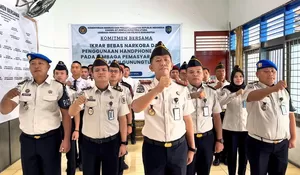 Teguhkan Komitmen, Kepala Lapas Gunungtua dan Jajaran Ikrar Zero Halinar