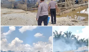 Polda Riau Konsisten Tindak PETI, Enam Rakit Tambang Ilegal Diamankan di Kampar Kiri