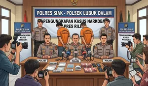 DUA KURIR SABU DI PERBATASAN KAMPUNG DALAM SIAK DI GULUNG TIM POLSEK LUBUK DALAM