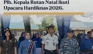 Pendidikan Bermutu Untuk Semua, Plh. Kepala Rutan Natal Ikuti Upacara Hardiknas 2026