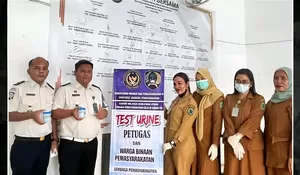 Lapas Gunungtua Lakukan Tes Urine Kepada Pegawai dan Warga Binaan, Cegah Narkoba