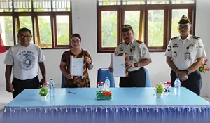 Lapas Tahuna dan Kelurahan Mahena Laksanakan Penandatanganan PKS