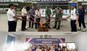 Komitmen Tegas! Rutan Humbahas Laksanakan Ikrar Pemasyarakatan Bersih, Razia Bersama dan Tes Urine