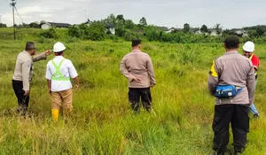 Ketahanan Pangan Jadi Prioritas, Polsek Tualang Tinjau Kesiapan Lahan PT.AIP