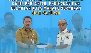 Dukung Program Ketahanan Pangan, Kadis PPK Kota Manado Serahkan Bibit Sayuran ke Lapas Manado
