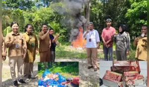BBPOM Sita Ribuan Kosmetik Ilegal Di Rokan Hulu, Lebih dari 40 Merek Dimusnahkan di Tempat