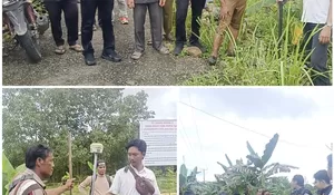 Badan Pertanahan Nasional (BPN) Kabupaten Nias Selatan Bersama  Anggota  Tipidter Reskrim Polres Nias Selatan - Polda Sumatra Utara Turun Kelokasi 