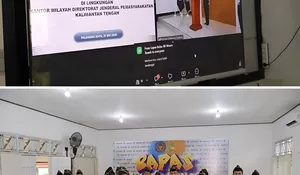 Perkuat Kesiapsiagaan Jelang Idul Adha, Bapas Muara Teweh Ikuti Apel Siaga Pengamanan