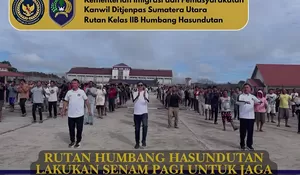 Rutan Humbang Hasundutan Lakukan Senam Pagi Untuk Jaga Kebugaran