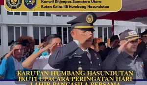 Karutan Humbang Hasundutan Ikuti Upacara Peringatan Hari Lahir Pancasila Bersama Forkopimda