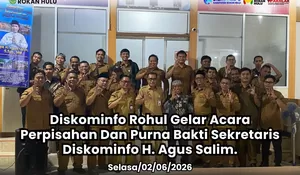 Penuh Haru Perpisahan Purna Bakti Sekretaris Diskominfo Rokan Hulu H. Agus Salim