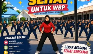 Jaga Kesehatan dan Kebugaran WBP, Lapas Panyabungan Gelar Senam Kebugaran Jasmani