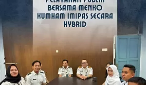 Rutan Rantau Ikuti Konsolidasi Penyelenggaraan Pelayanan Publik Bersama Menko Kumham Imipas Secara Hybrid