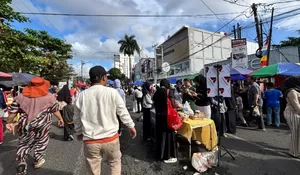 Lautan Manusia Kuasai Jantung Bandar Lampung, Tugu Adipura Jadi Saksi Pesta Udara Bersih