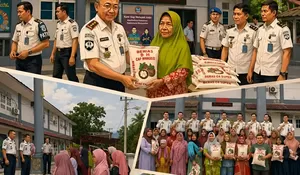 Peduli Sesama, Lapas Panyabungan Bagikan Paket Sembako kepada Masyarakat Sekitar